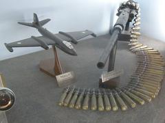 Model of Martin B-57 bomber and 30 mm cannon of Shenyang F-6