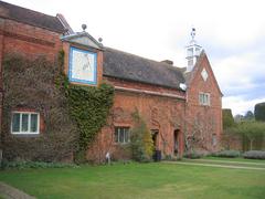 North wing of Packwood House with National Trust shop and ticket office