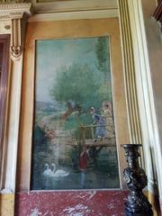 Primavera painting by Georges Clairin in the entrance hall of Palacio Cousiño with a Ming dynasty vase on the right