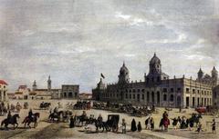 Plaza de la Independencia in Santiago de Chile, 19th century