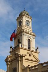 clock tower of the Palacio de la Real Audiencia de Santiago, Chile