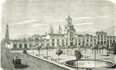 Palacio de la Independencia in Plaza de Armas, Santiago de Chile, 1872