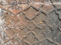 Architectural flower work at Panhala Fort