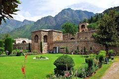 Pari Mahal overlooking Dal Lake in Jammu and Kashmir, India