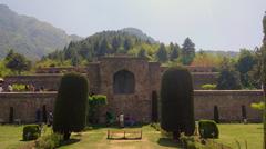 Pari Mahal in Kashmir with Zabarwan Hills in the background