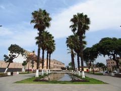 Palm trees at Paseo de Aguas in Lima, 2017