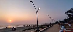 Evening at Payyambalam beach walkway, Kannur