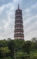 Guangzhou city skyline with modern skyscrapers and Canton Tower