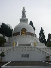 Buddhist Temple Peace Pagoda in Darjeeling, West Bengal, India