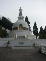 Buddhist Temple Peace Pagoda in Darjeeling, West Bengal, India