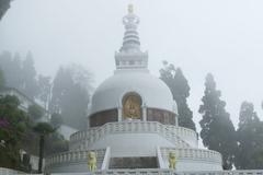 Peace Pagoda in Darjeeling, India