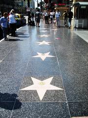 Hollywood Boulevard with commercial and entertainment buildings