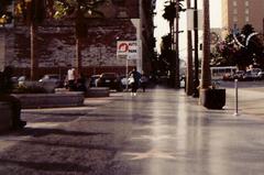 Hollywood Walk of Fame stars on the sidewalk