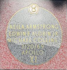 Apollo XI star on the Hollywood Walk of Fame, dated July 20, 1969 at Hollywood and Vine