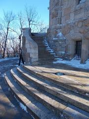 Elizabeth Lookout tower with exterior staircase at Jánoshegy, Budapest