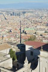 View of Naples and Spaccanapoli street from Castel Sant'Elmo with Certosa di San Martino in the background