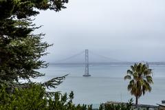 San Francisco view of Oakland Bay Bridge from Pioneer Park