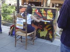 Fête de la musique 2018 in Geneva, public piano at Place du Bourg-de-Four