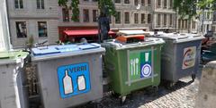 Containers at Bourg-de-Four Square in Geneva