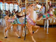 Horse figure on Dentzel Carousel at Please Touch Museum