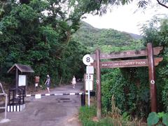 Pok Fu Lam Reservoir Road sign in Pok Fu Lam Country Park