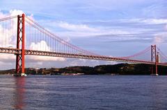 25 April Bridge over the Tagus River in Lisbon, Portugal