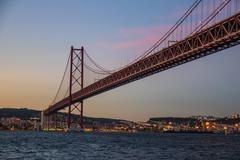 25 de Abril Bridge over the Tagus River in Lisbon