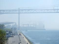 Ponte 25 de Abril (25th of April Bridge) in Lisbon, Portugal