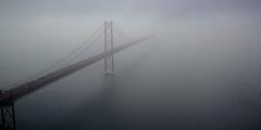 25 de Abril Bridge connecting Lisbon and Almada over the Tejo river