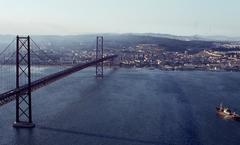 Ponte 25 de Abril from Cristo Rei in 1980