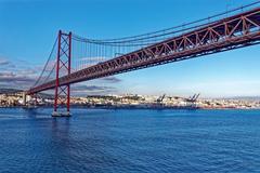 view of Lisbon from deck 12 of a cruise ship