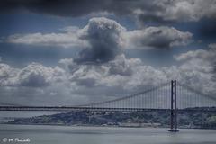 Puente 25 de Abril over the Tagus River in Lisbon, Portugal