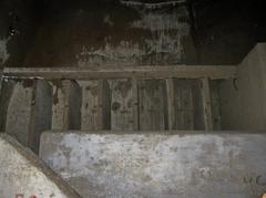 Underground toilet facilities used by refugees during World War II