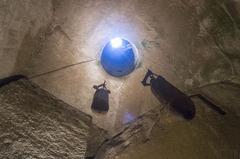 Underground of Naples with ancient stone walls and passageways