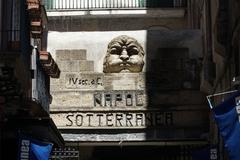 Sculpture at the entrance of Napoli Sotterranea