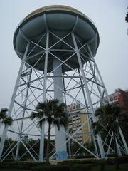 blue water tower