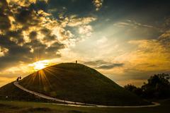 Krakus Mound in sunlight