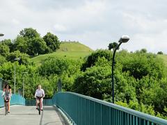 Krak Mound seen from a pedestrian crossing