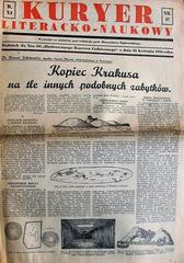 Kopiec Krakusa displayed among similar landmarks in a 1934 issue of Kuryer Literacko - Naukowy