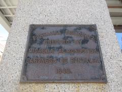 Plaque on corner of Lower Pontalba Building at Chartres and St Ann, French Quarter, New Orleans