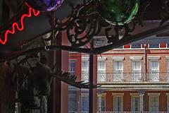 window view of Clarence John Laughlin's former apartment in the French Quarter, New Orleans