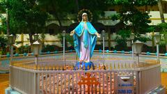 Mother Mary Statue at Poondi Madha Basilica