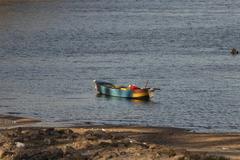 Fishing boat near Prakasam barrage