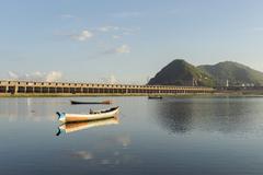 Scenic view of Indrakeeladri and Prakasam Barrage from Tadepalli