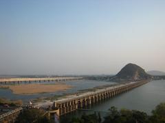 Prakasam Barrage at Vijayawada on Krishna River