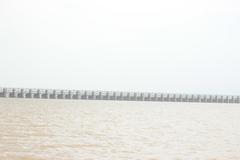 Prakasam Barrage over Krishna River