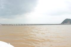 Prakasam Barrage in Andhra Pradesh, India