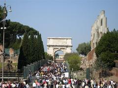 Rome Colosseum view from Via Sacra