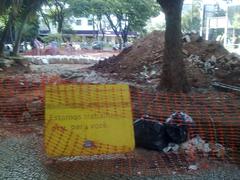 Construction at Savassi Square in Belo Horizonte