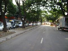 Avenida Cristóvão Colombo during renovations at Praça da Savassi in Belo Horizonte, Brazil